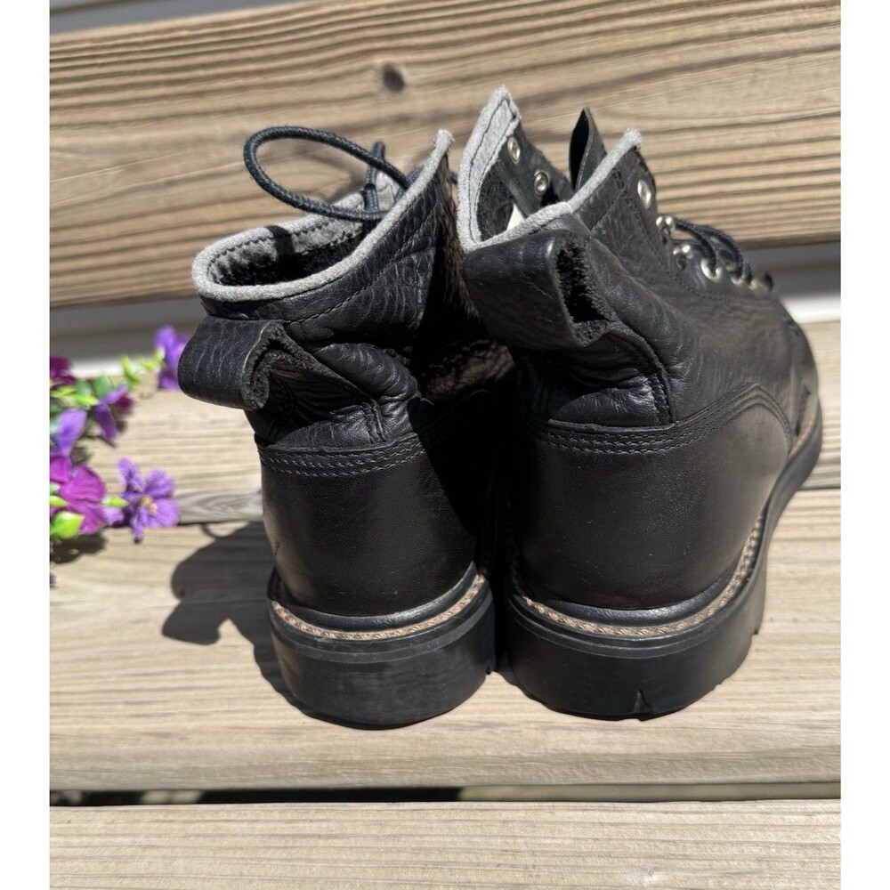 Ariat Womens Boots Size 8b Black Leather Lace Up ATS Sole Style 31001 Kiltie - Picture 5 of 9